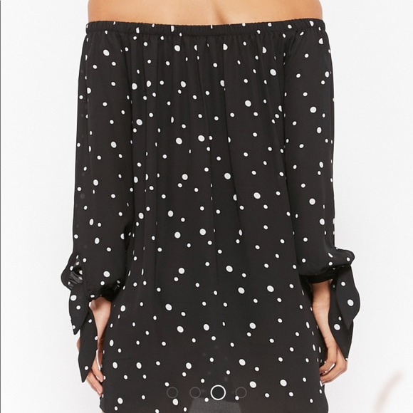 Forever 21 | polka dot off the shoulder mini shift - Picture 2 of 4